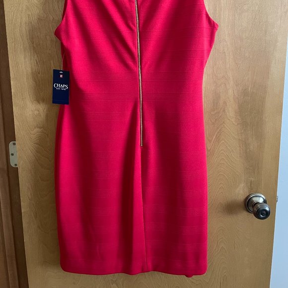 New! Chaps Sleeveless Sheath Dress - Picture 4 of 4